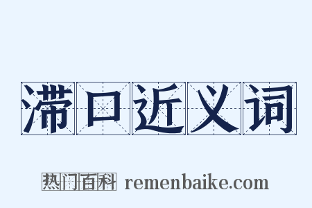 滞口近义词是什么意思的图片